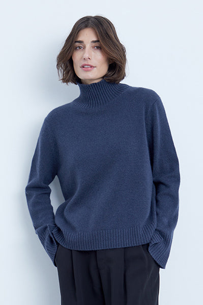 Cashmere Pullover mit Stehkragen