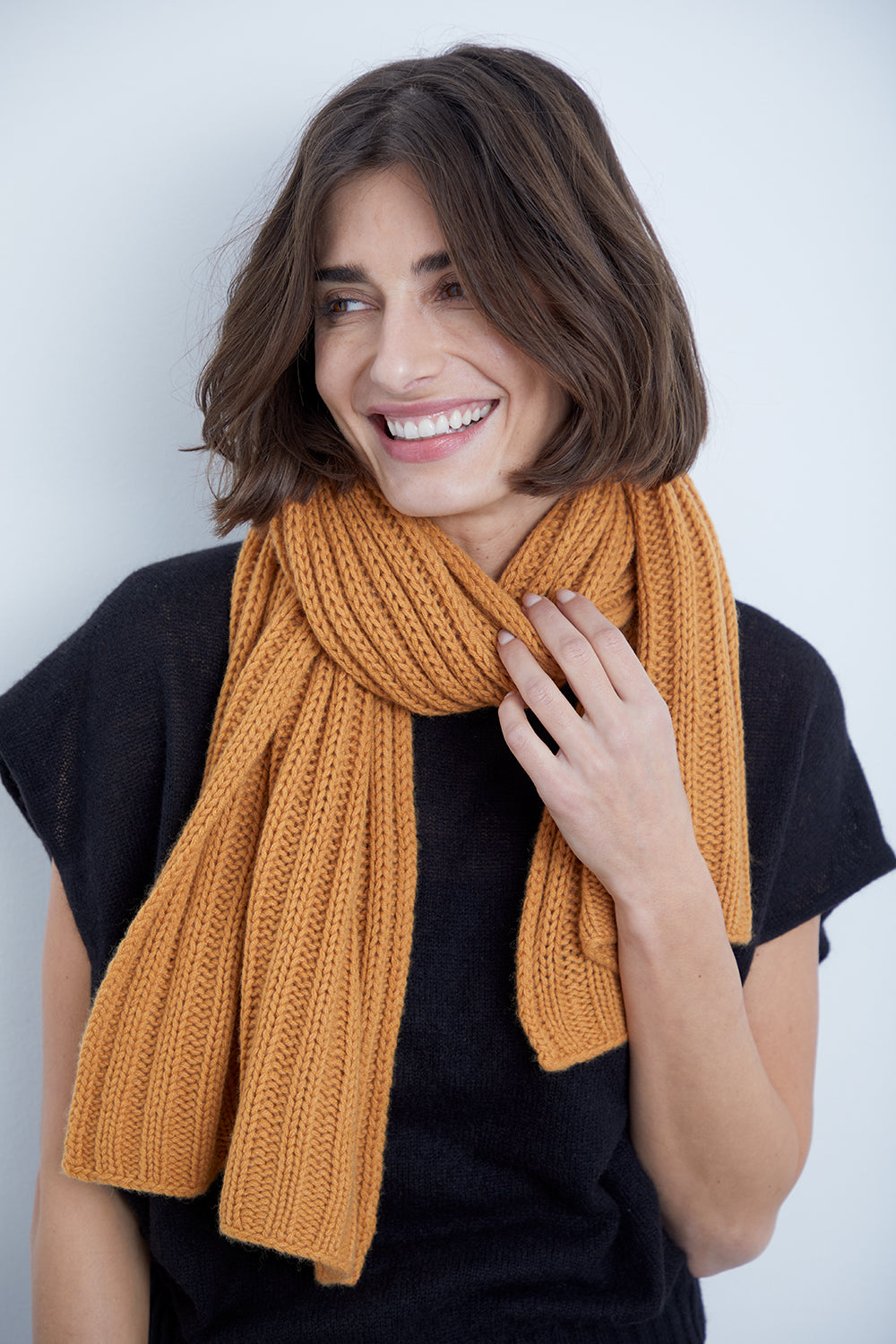 Rippenschal aus Cashmere