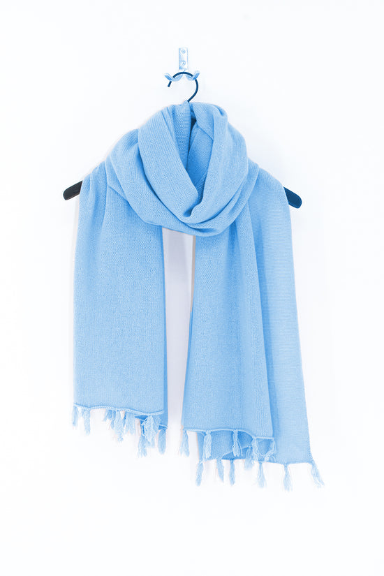Breiter Cashmere Schal – erhältlich mit oder ohne Fransen