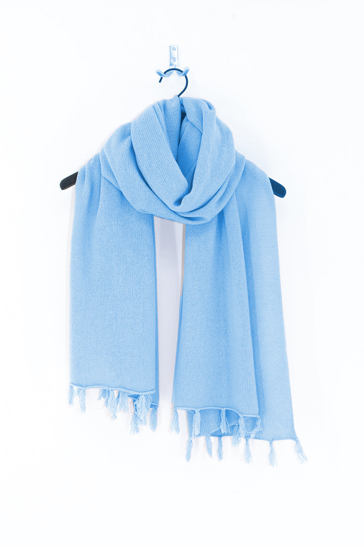 Breiter Cashmere Schal – erhältlich mit oder ohne Fransen