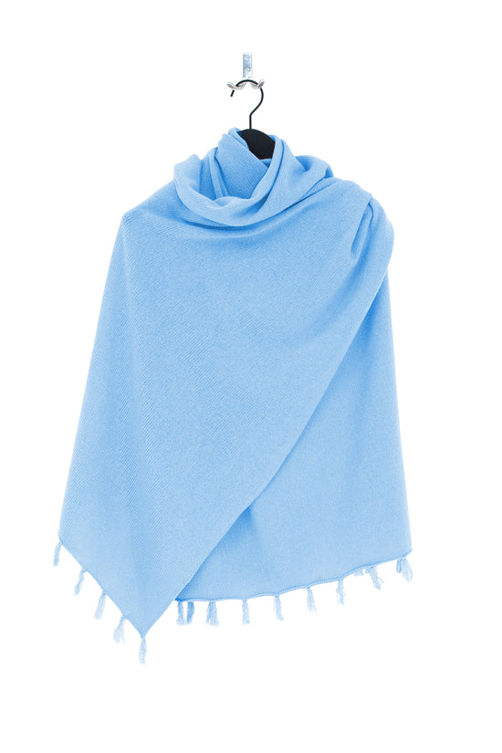 Breiter Kaschmir Schal – erhältlich mit oder ohne Fransen